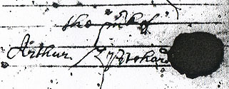 The mark of Arthur Pitchard - will dated 1691