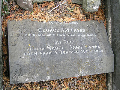 Image George Fryer and Mabel (nee Lewis) are buried at Chepstow Municipal Cemetery