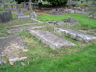 Image The grave of George Fryer and Alice (nee Walters)<br>appears in the middle of the photograph.