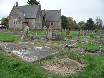 Image Fryer graves (in the foreground) at Chepstow Municipal Cemetery