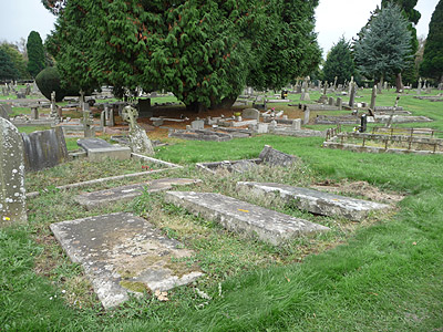 Image The grave of Richard Fryer and Lettice (nee Guy)<br>appears in the bottom left of the photograph.